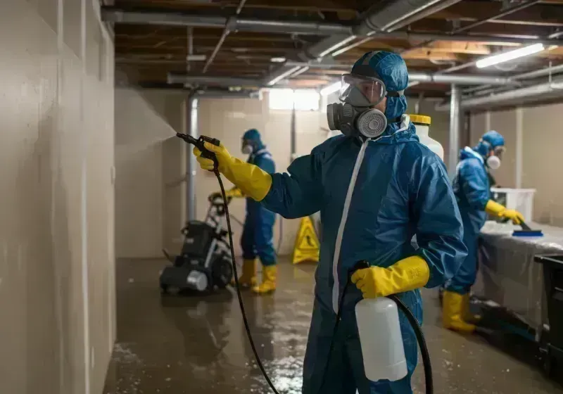 Basement Sanitization and Antimicrobial Treatment process in Mitchell, IL